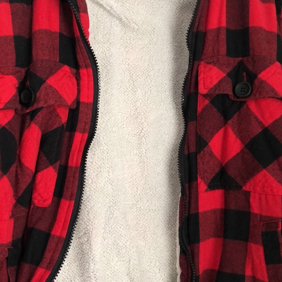 Forever 21 red & black plaid jacket - Picture 3 of 4